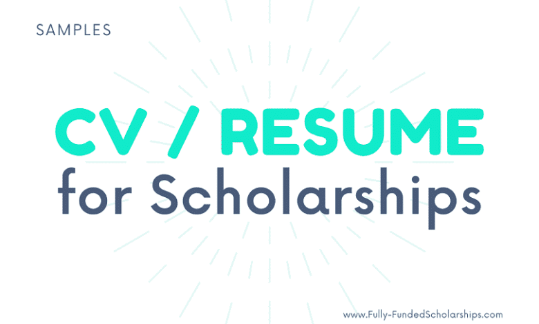 Academic CV for Scholarship Applications in 2023