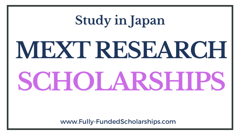 Japanese Government MEXT Research Scholarships 2022-2023